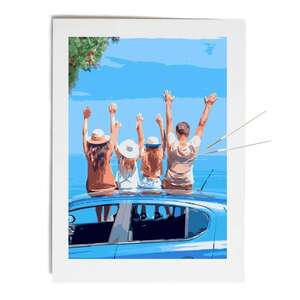 Custom Paint by Numbers 20x14 - DIY FRAME  - 20 x 14 in