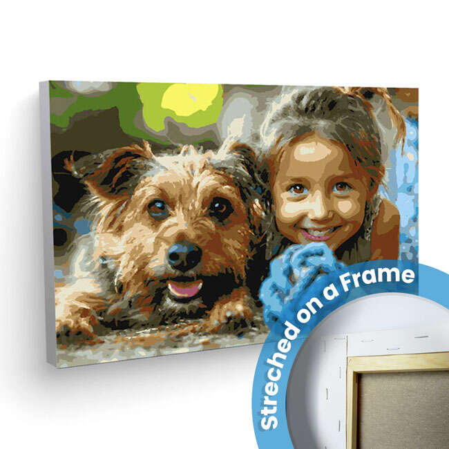 photo paint by numbers on a frame 