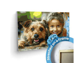 photo paint by numbers on a frame 